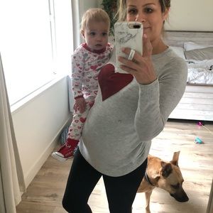 Isabel and Ingrid Target Heart Sweater